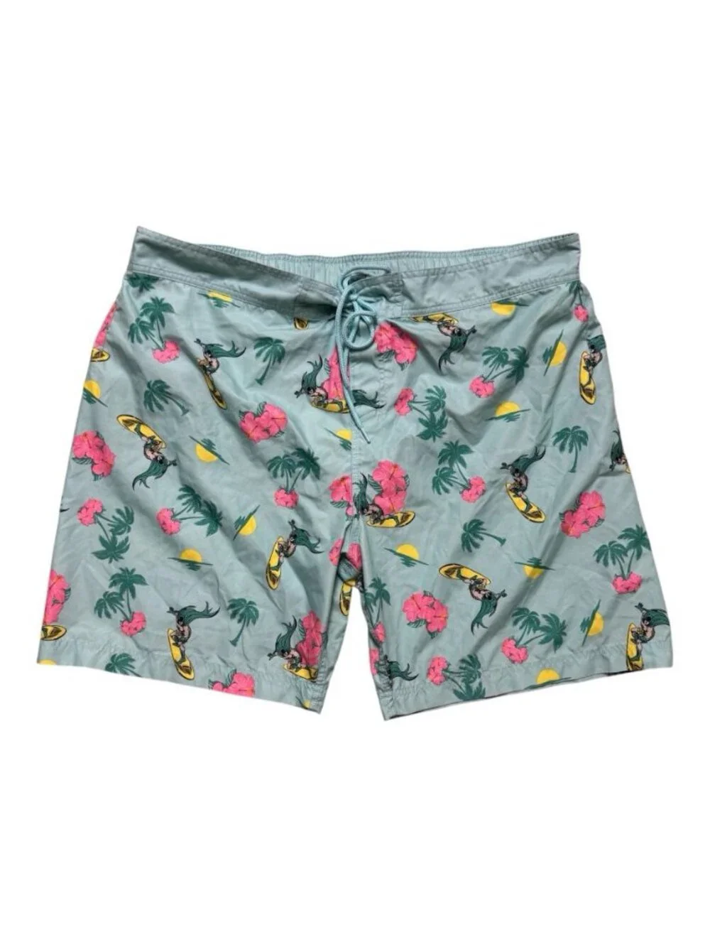 Batman Surf Swim Trunks XXL Tropical Hawaiian Board Shorts DC Comics